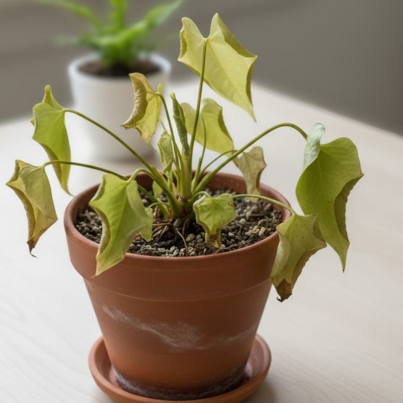 señales visibles de problema real en plantas de interior