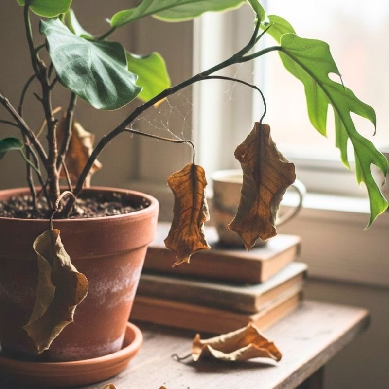 estres ambiental en hojas secas